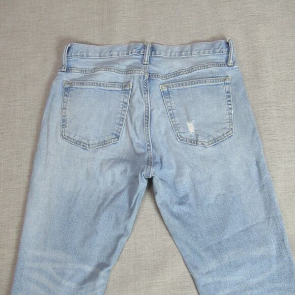 Old Navy Jeans Mens 32X30 Blue Skinny Built In Flex Distressed Y2K Punk Grunge - Picture 5 of 12